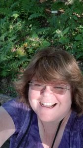Annette Teepe in botanical gardens in Acadia.