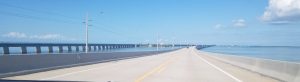 View crossing the Seven Mile Bridge in the Florida Keys