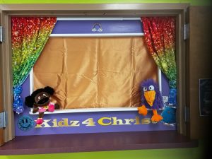The Preschool Kids4Christ puppet stage